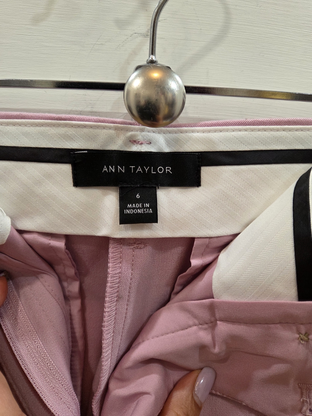 Ann Taylor Pastel Lilac Wide-Leg Trousers - Picture 8 of 10